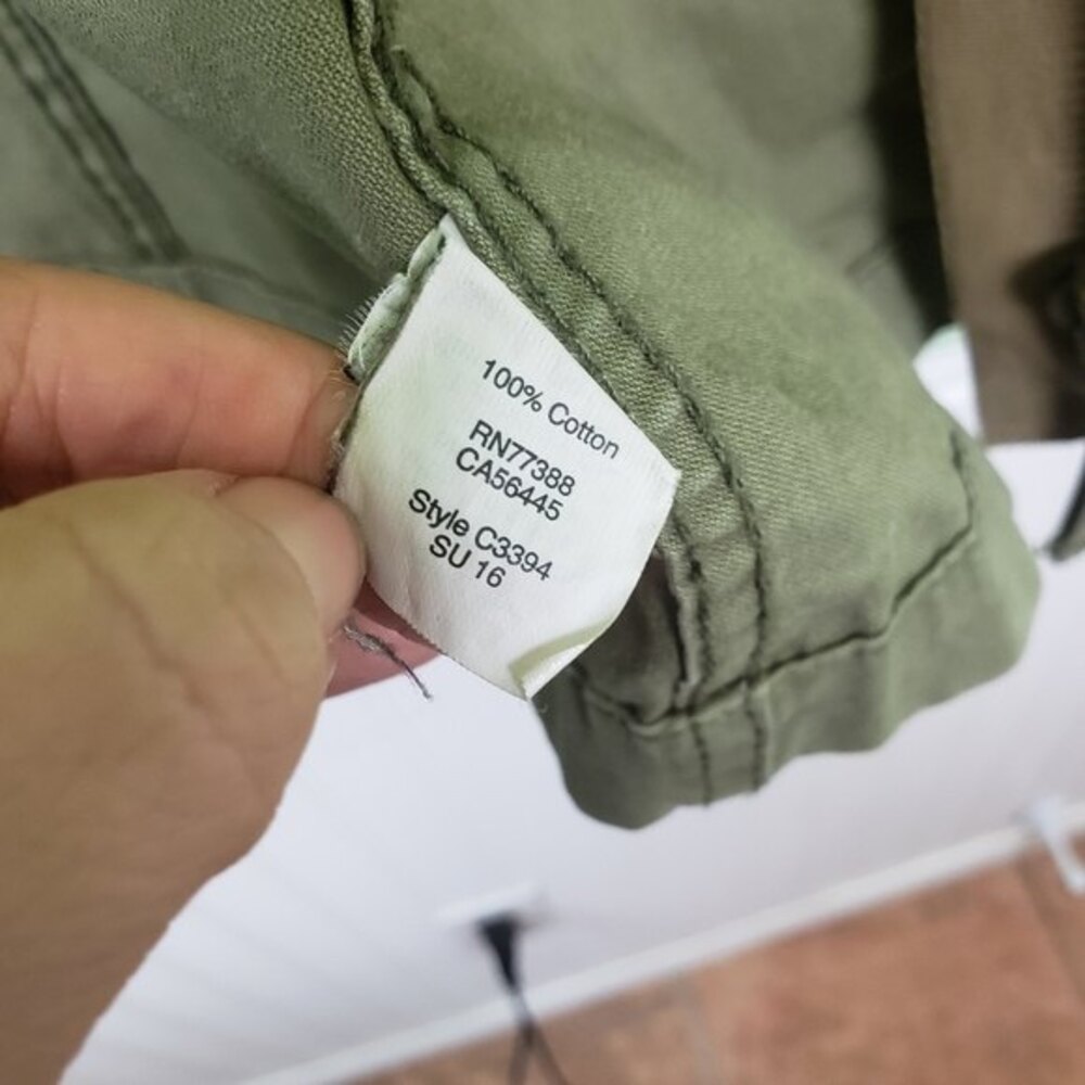 Madewell Fleetware olive green long zip up jacket size Small - Picture 9 of 11